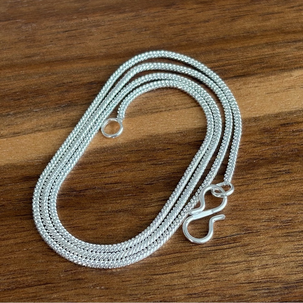 18” Heavy Duty 2nm Snake Chain Necklace New Sterling Silver 925 Overlay